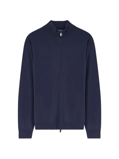 Bramani Cashmere zip-up high-neck cardigan
