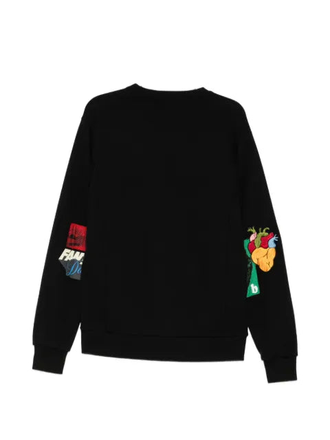 Undercover zip-detail embroidered sweatshirt