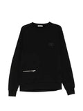 Undercover zip-detail embroidered sweatshirt