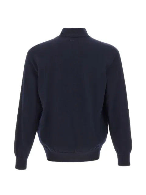 Paul & Shark logo-embroidered wool cardigan