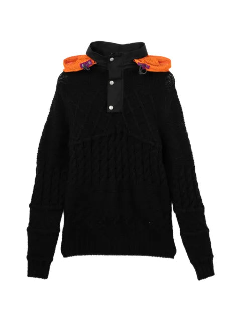 Kolor cable-knit hoodie