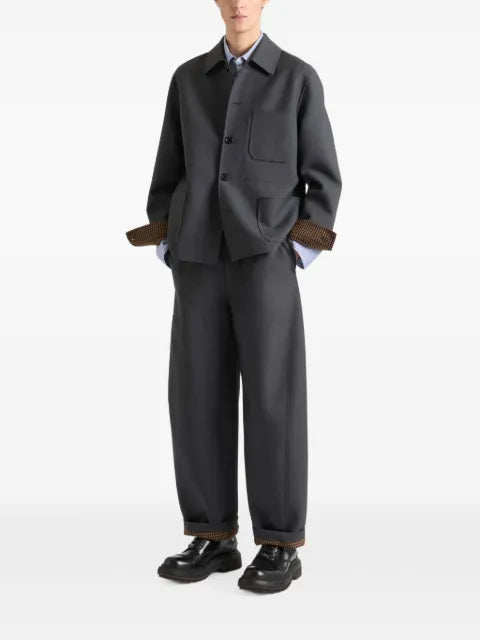 Givenchy overshirt in wool with checked reverse