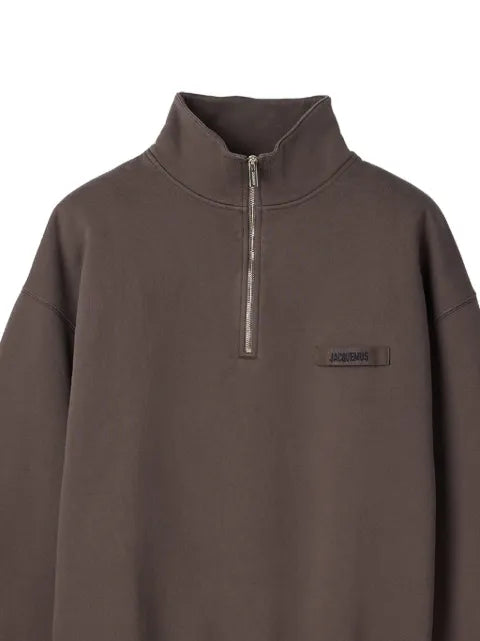 Jacquemus The Gros Grain zipped-rollneck sweatshirt