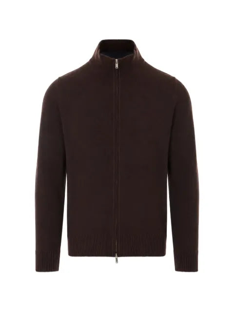 ALPHA STUDIO zip-up high-neck cardigan