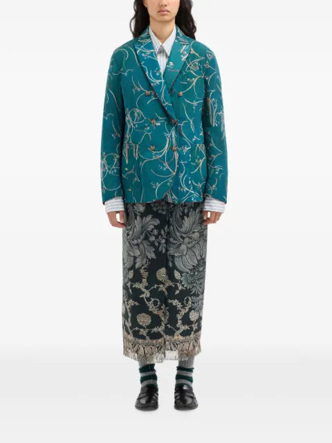 Pierre-Louis Mascia Integra floral-print double-breasted blazer