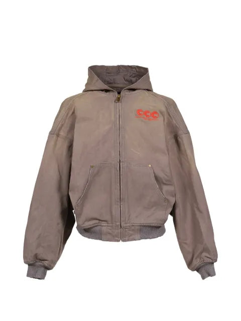 Willy Chavarria Juggernaut logo-embroidered jacket