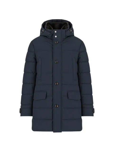 Moorer hooded quilted jacket