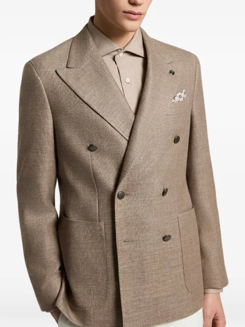 Peserico double-breasted peak-lapels jacket
