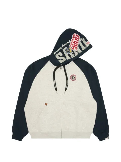 AAPE BY *A BATHING APE® logo-patch raglan-sleeve hoodie