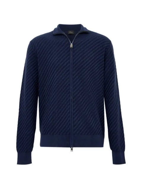 Brioni Trama zip-up sweater