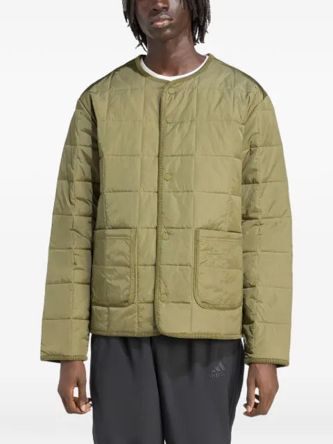 adidas Originals Kids quilted logo-embroidered jacket
