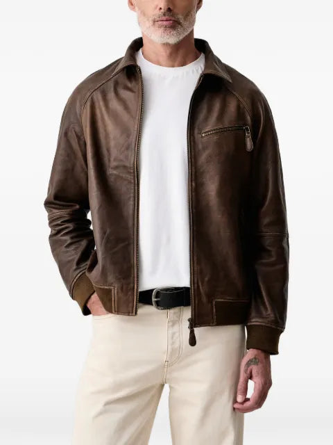 Mos Mosh MMGThom zip-up leather jacket