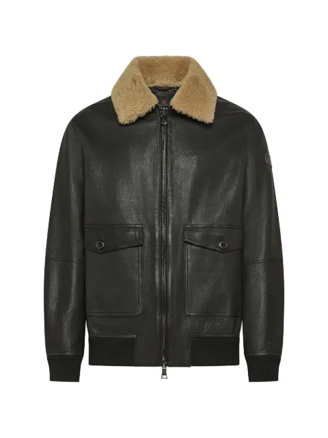 Peuterey Murdo Dd Acc shearling-collar leather jacket