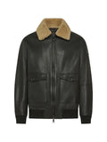 Peuterey Murdo Dd Acc shearling-collar leather jacket