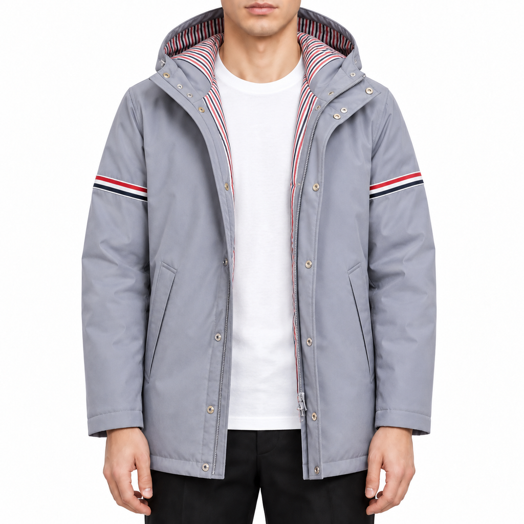 Unisex mid-length down jacket | Thom Browne