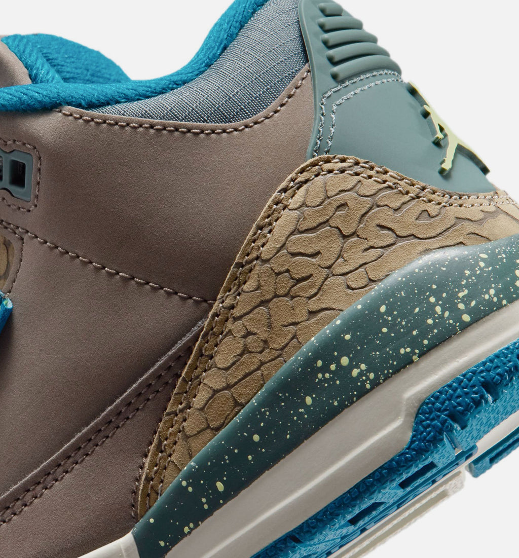 Air Jordan 3 Retro “Olive Grey” Little Kids' Lifestyle Shoes (PS)