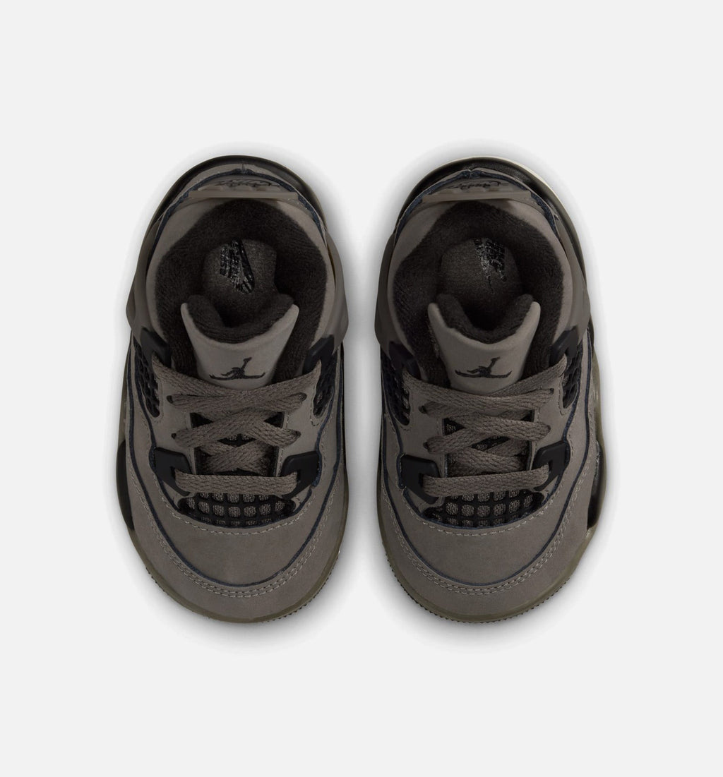 Air Jordan 4 Retro Cave Stone & Black Infant & Toddler Lifestyle Shoe