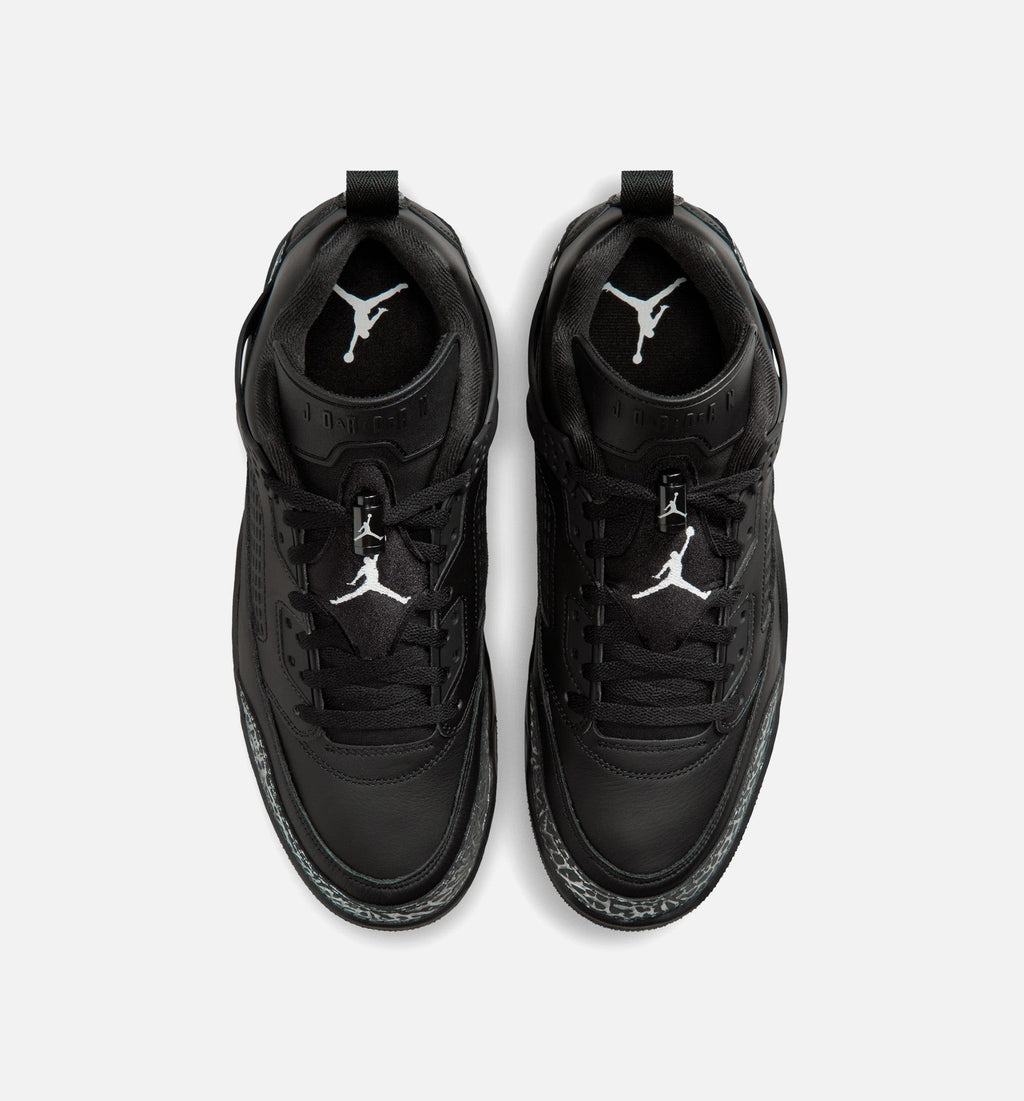 Jordan Spizike Low - Men's Basketball Shoe (Black/Black/Metallic Silver)
