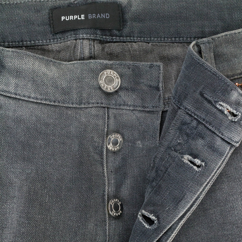 Black P05 Sand Wash Shine Faded Skinny Jeans