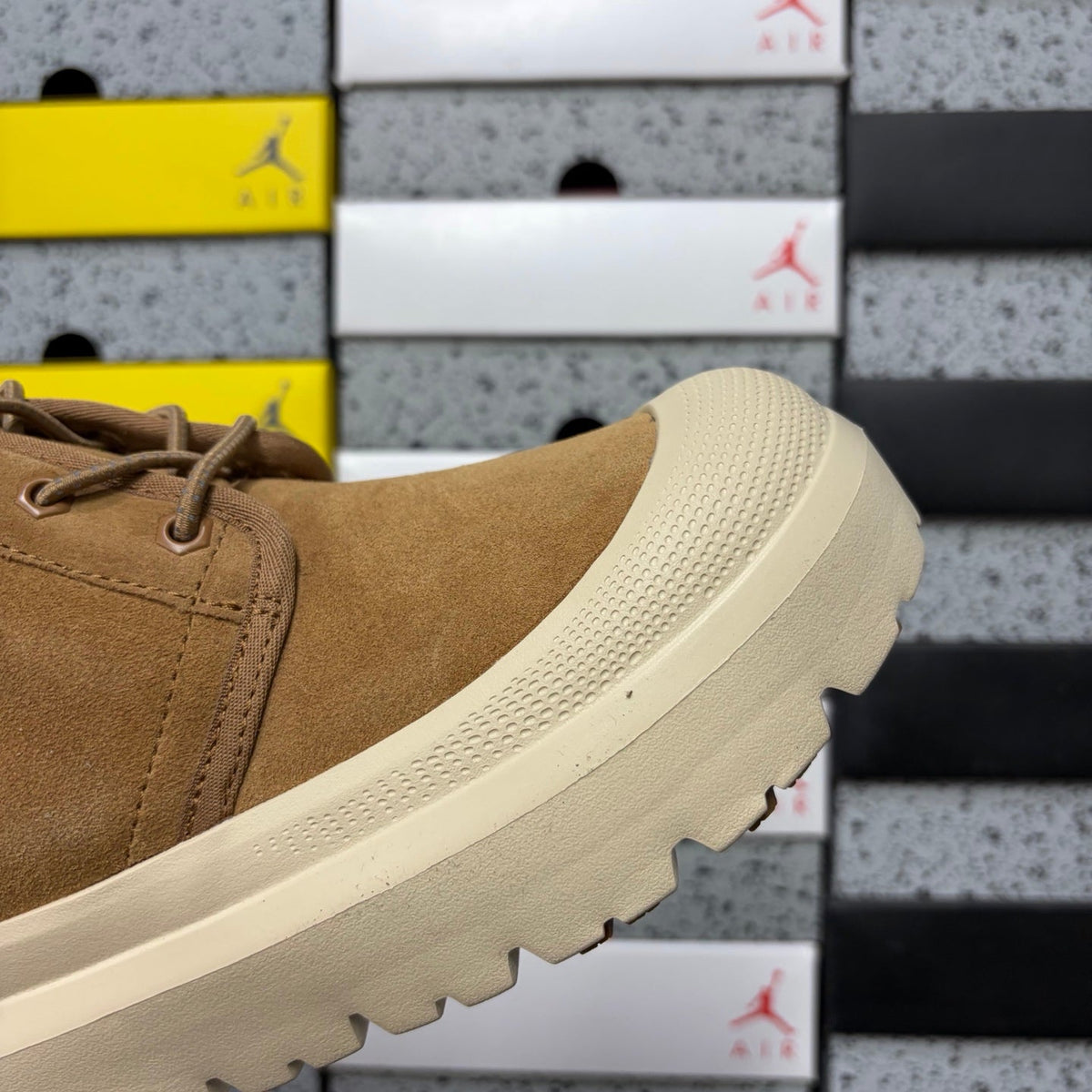 UGG Neumel Weather Hybrid Men's Chukka Boot – Waterproof Suede Boot with UGGplush Lining, Lace-Up Closure & Cream Chunky Platform Outsole in Chestnut