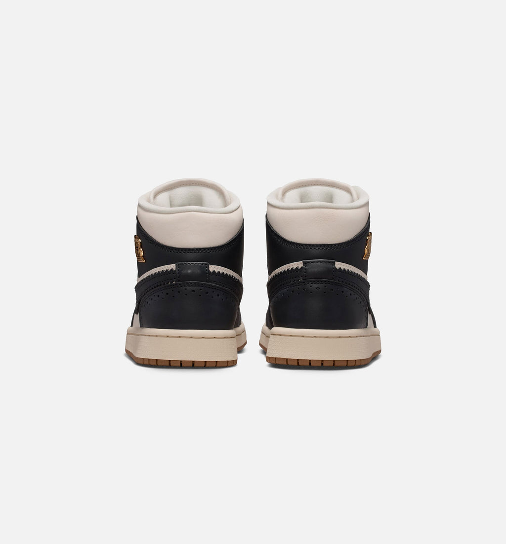 Air Jordan 1 Mid SE Women's Lifestyle Shoes - Off-Noir Chalk Pearl White