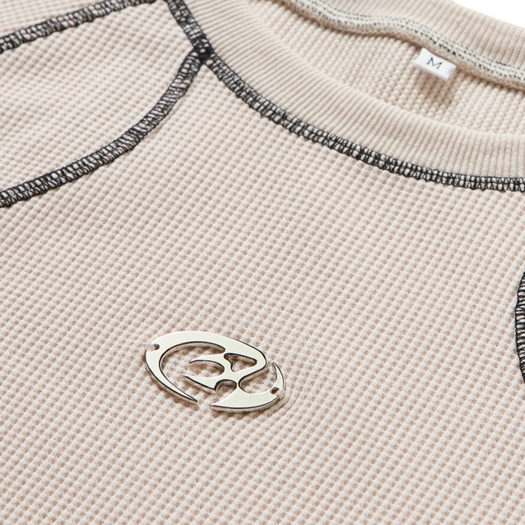 Chet Rock Stark Waffle Top: Cream
