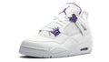 Air Jordan 4 Retro 'Metallic Pack' – Purple – Rare Shimmer Purple & White AJ4 with Metallic Gold Accents