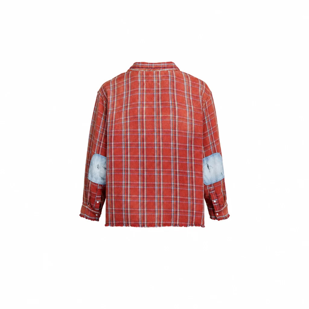 Found Plaid Denim Shirt