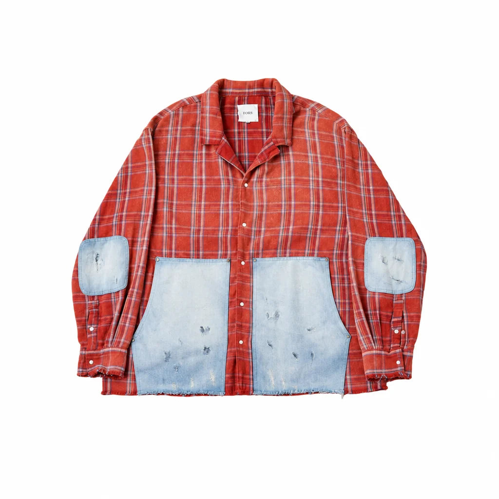 Found Plaid Denim Shirt