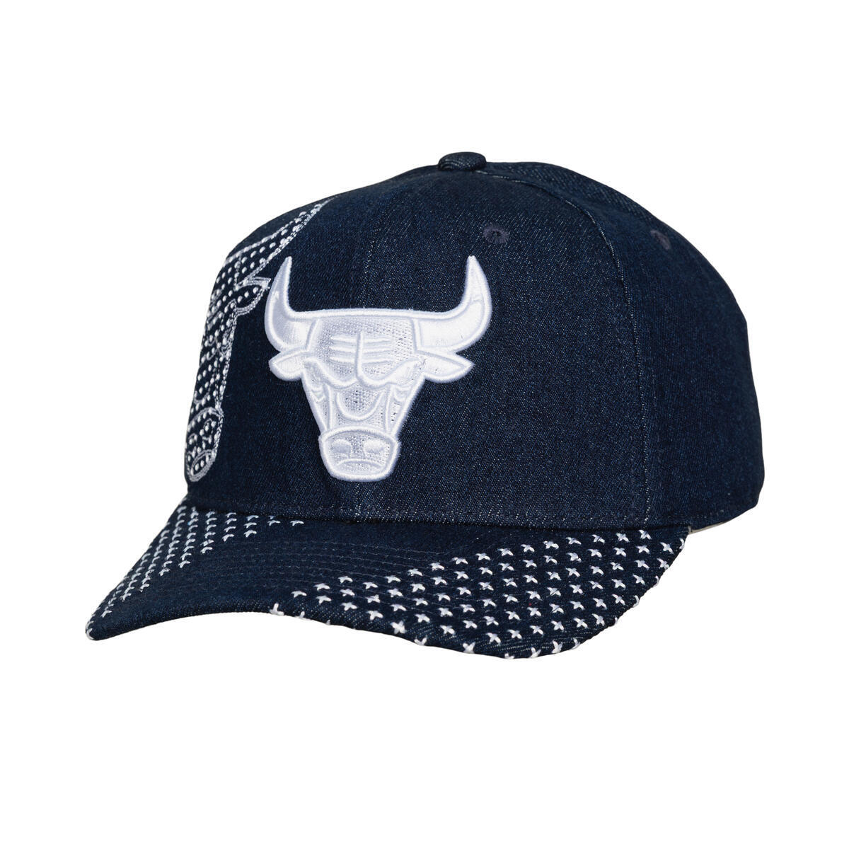 M&N NBA Chicago Bulls Run Stitch Pro Snapback Hat