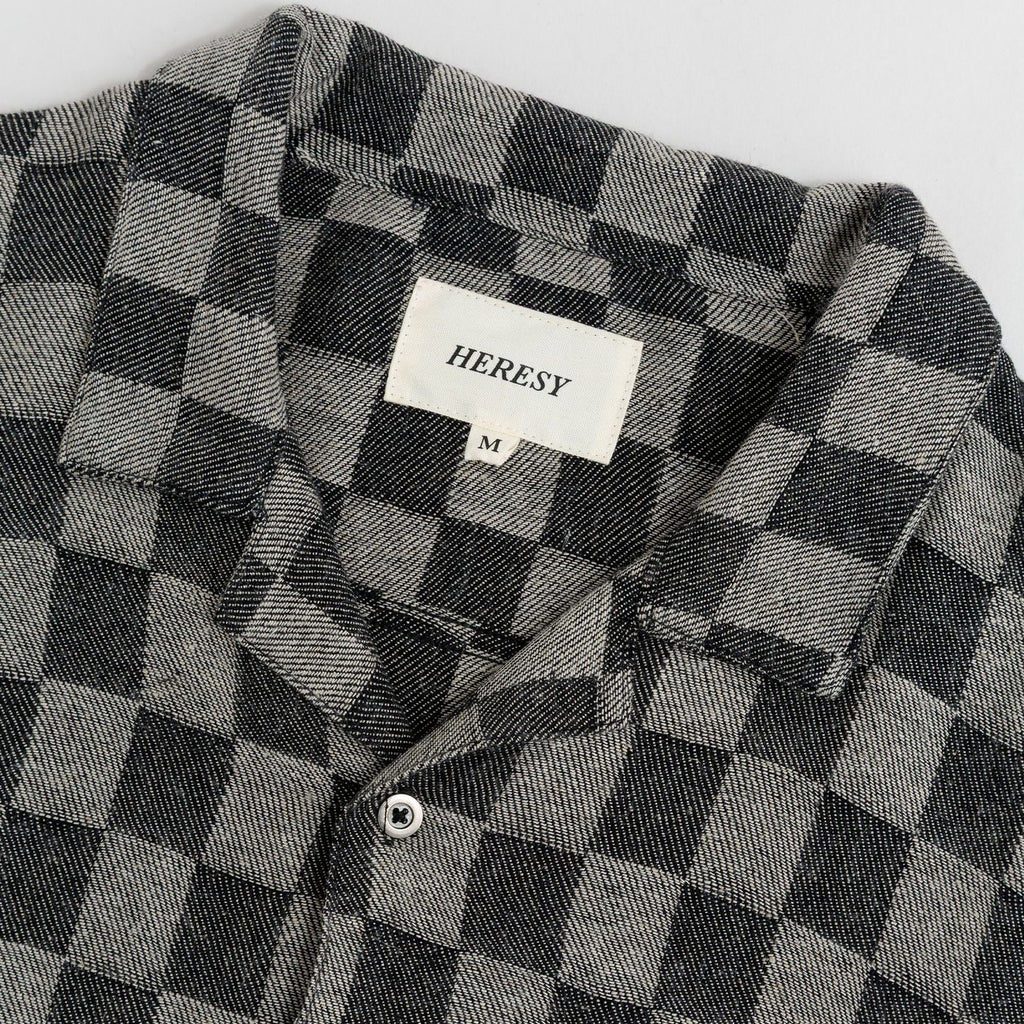 Heresy Trellis Revere Shirt: Black Check
