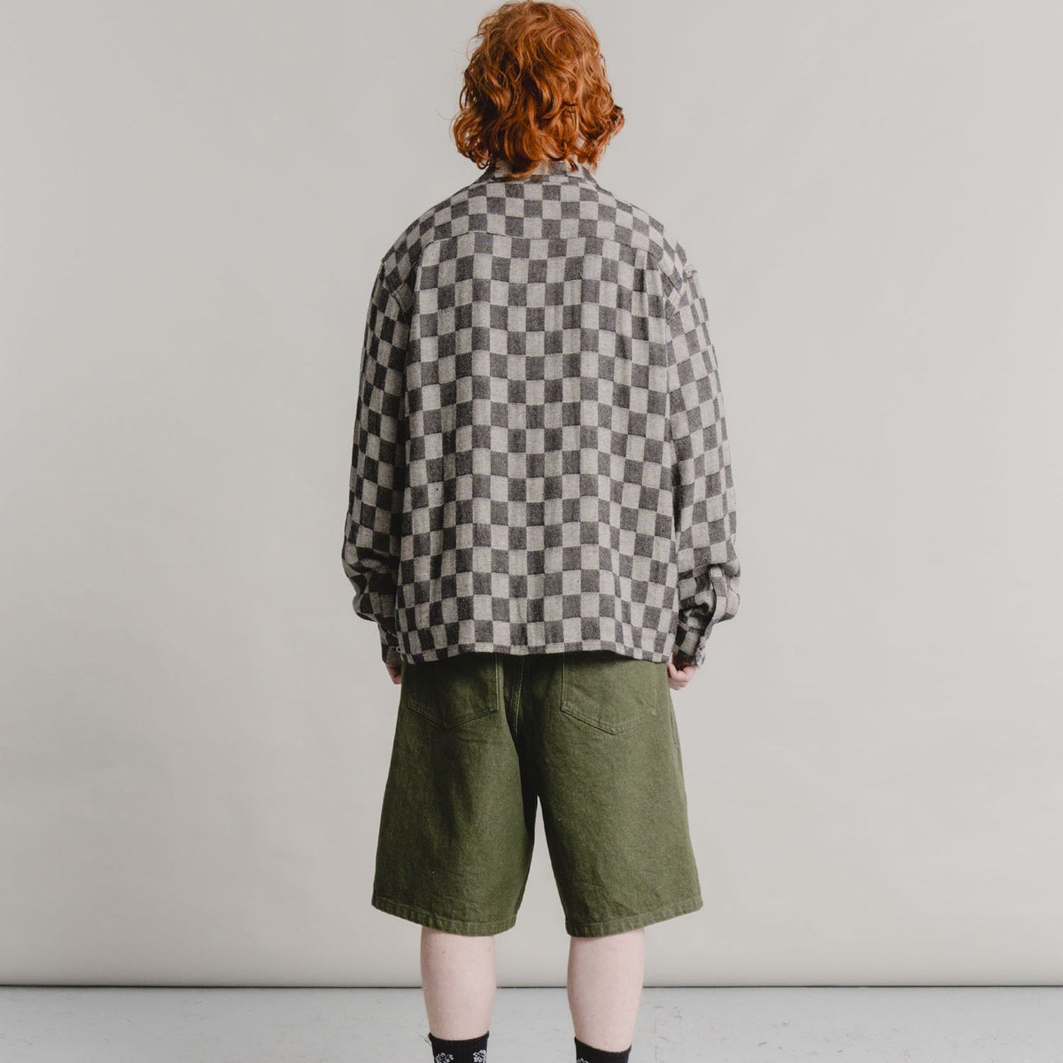 Heresy Trellis Revere Shirt: Black Check