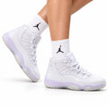 Air Jordan 11 Retro White and Lavender Unisex Sneakers Style 23