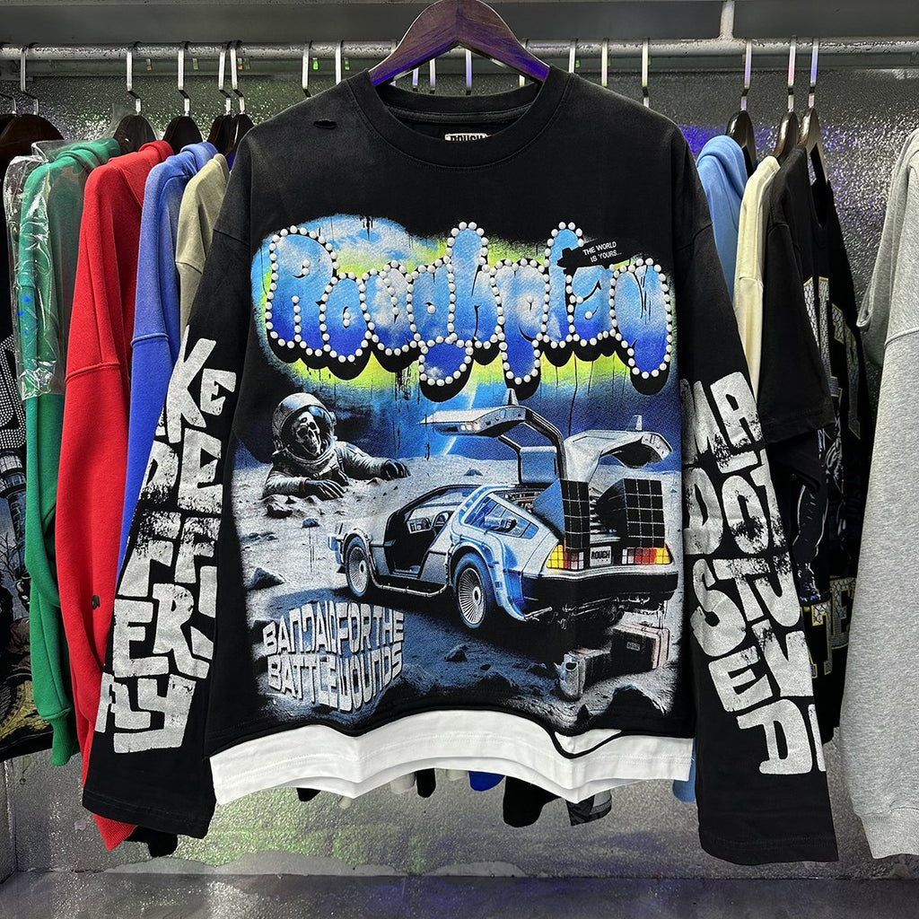 Rough Play Moon Walker Graphic Long-Sleeve T-Shirt