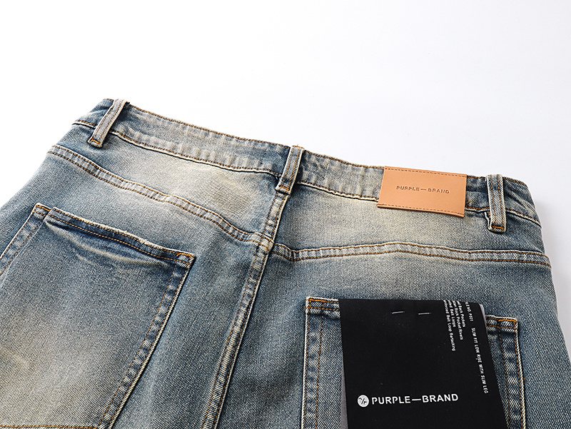 Purple Brand Light Blue Distressed Flared Jeans