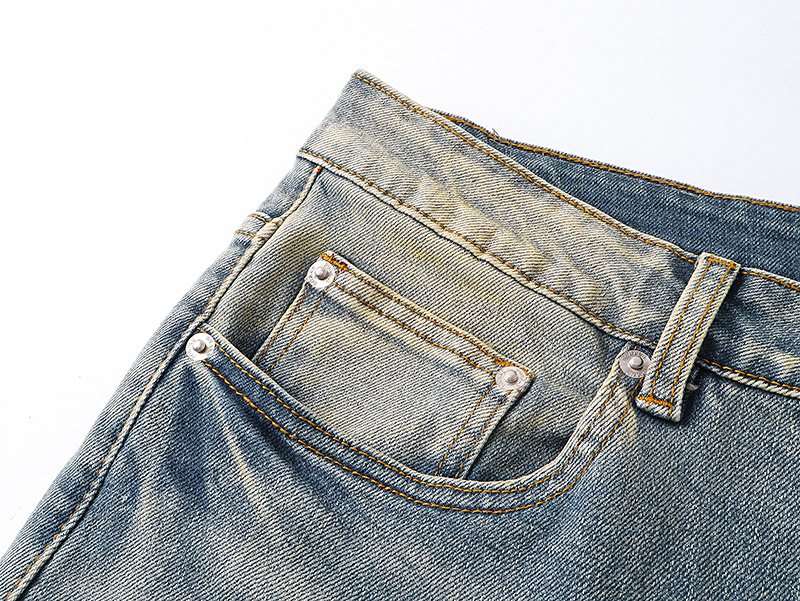 Purple Brand Light Blue Distressed Flared Jeans