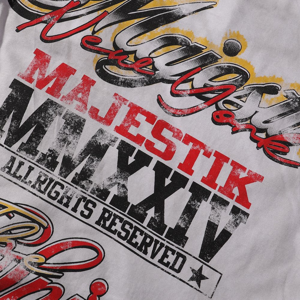 MAJESTIK Liberty Statue Rhinestone Graphic T-Shirt