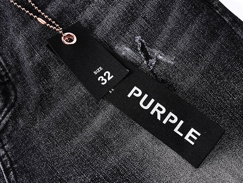 Purple Brand Black Paint-Splatter Distressed Jeans