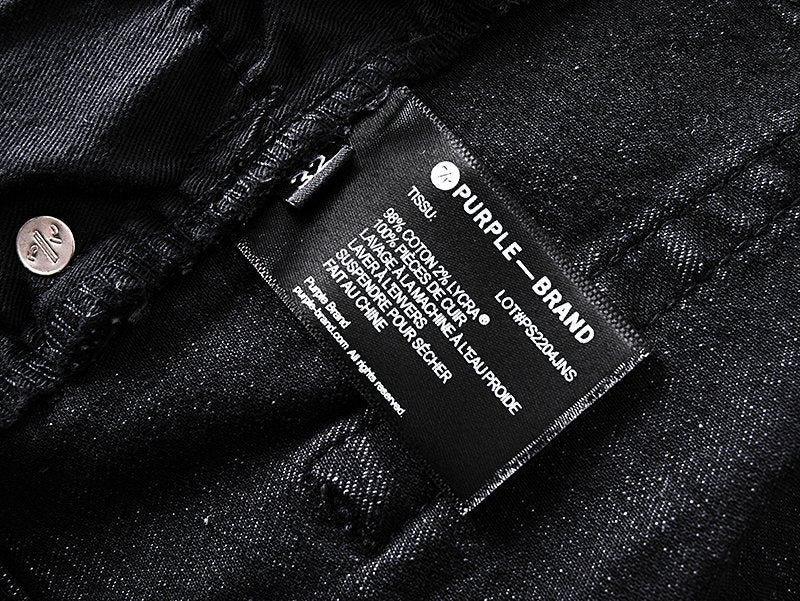 Purple Brand Black Paint-Splatter Distressed Jeans