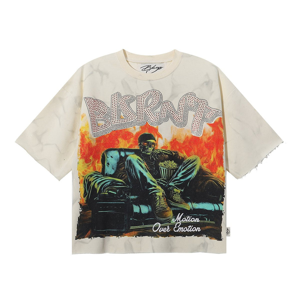 BKYS Revival Burnt Rhinestone Graphic T-Shirt