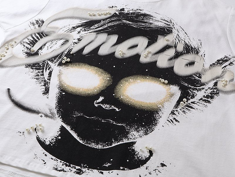 Mixed Emotion Portrait Graphic T-Shirt