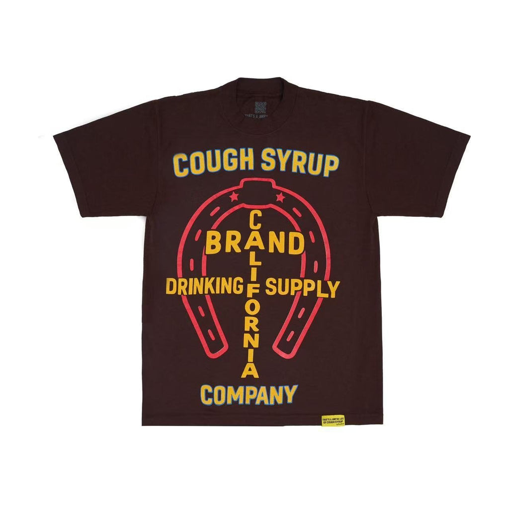 THAT'S A AWFUL LOT OF COUGH SYRUP Brown Front-and-Back Graphic T-Shirt