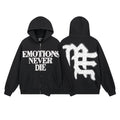 MIXED EMOTION Back Graphic Zip Hoodie