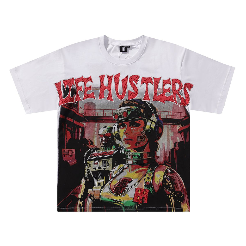 Life Hustlere No Days Off Astronaut Graphic T-Shirt