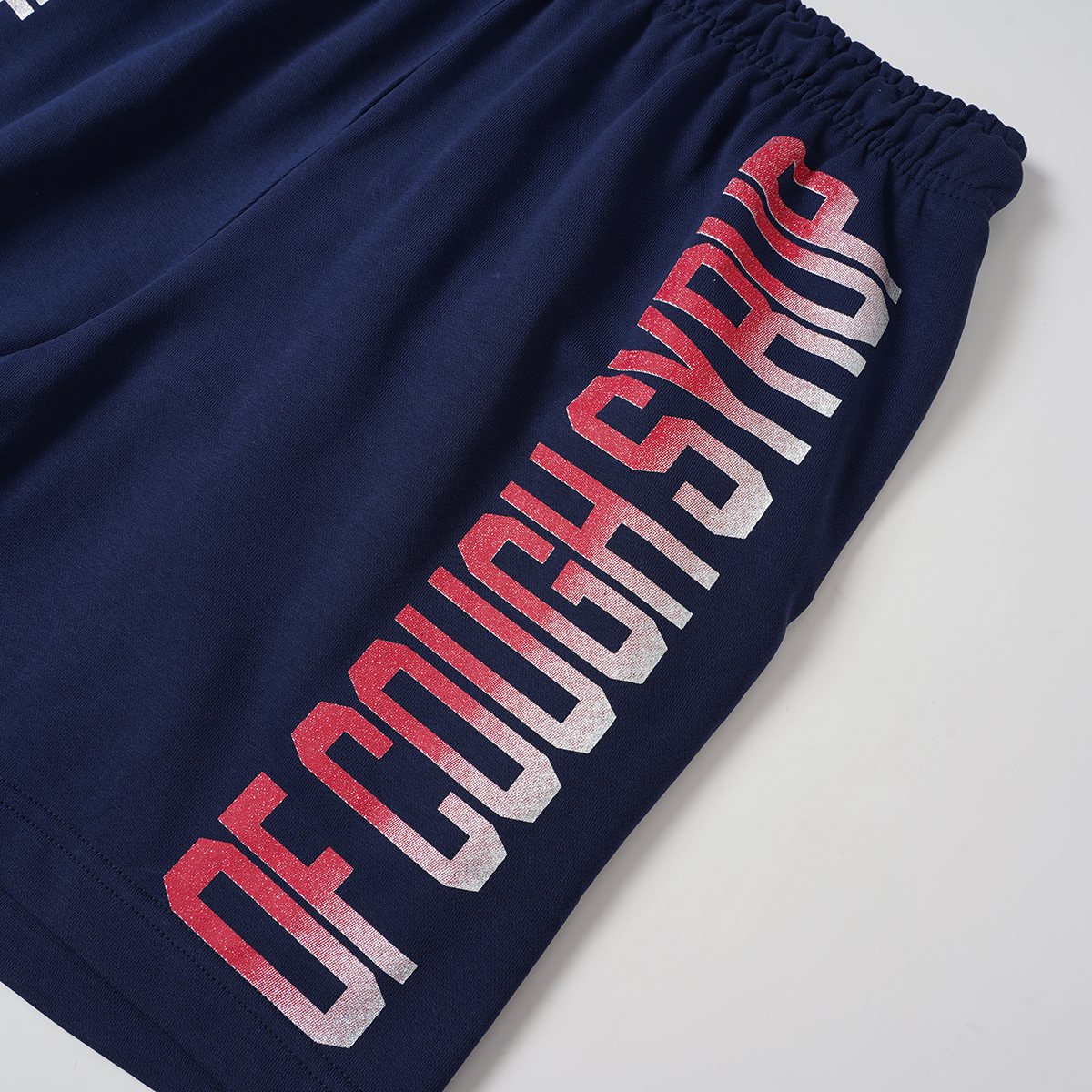 THAT'S A AWFUL LOT OF COUGH SYRUP Navy Graphic Shorts