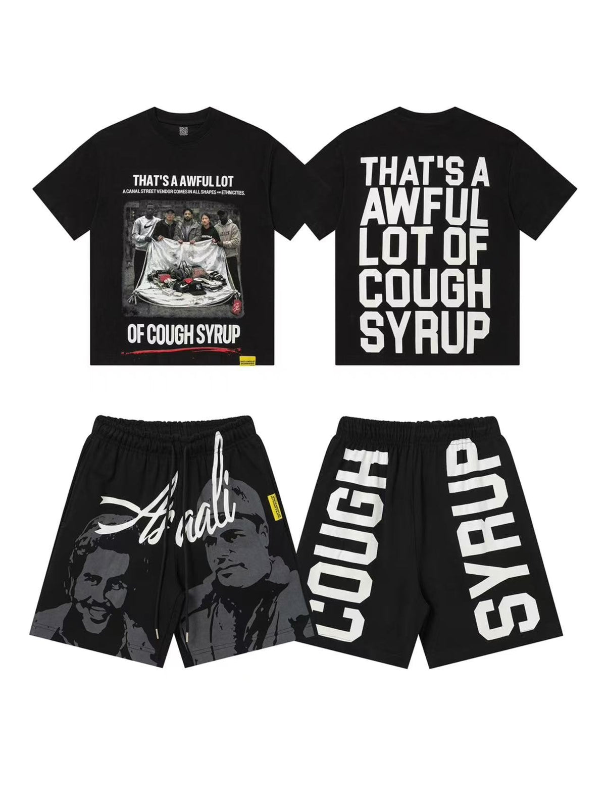 THAT'S A AWFUL LOT OF COUGH SYRUP Photo Graphic Short-Sleeve Set