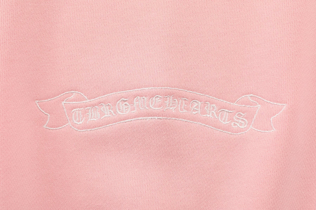 Chrome Hearts Pink Graphic Applique Crewneck Sweatshirt