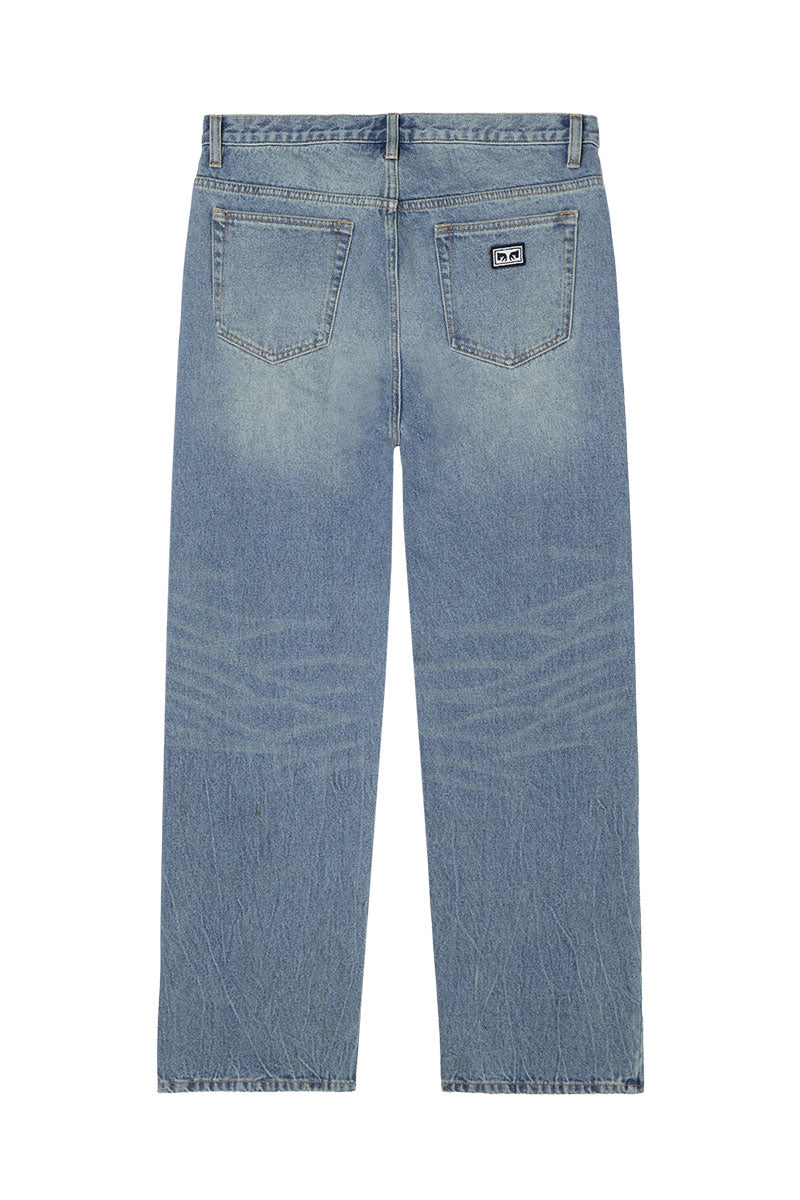 OBEY BIGWIG BAGGY PANT Stone Wash Indigo