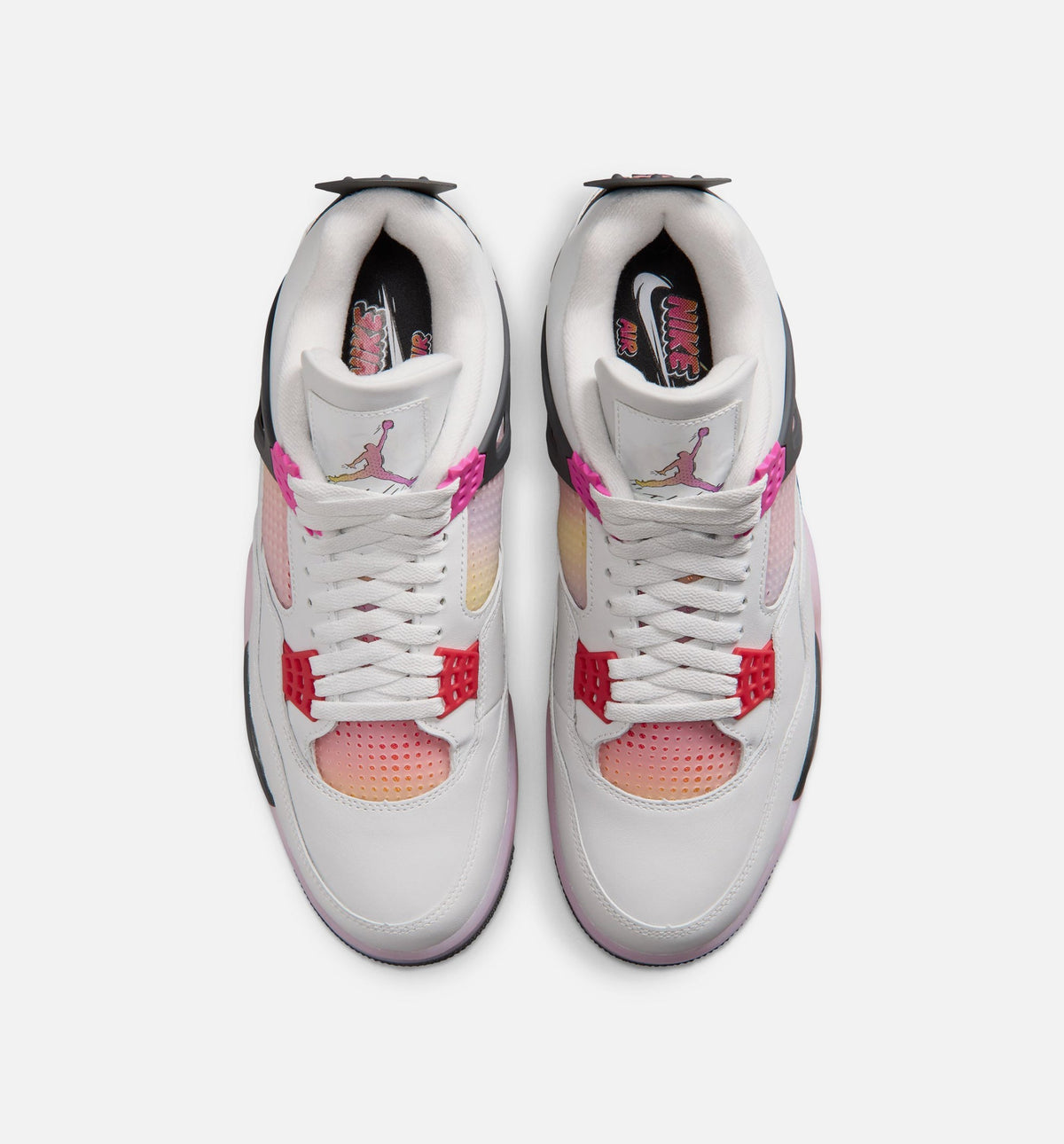 Air Jordan 4 Retro Comic Men's Sneakers - Off White/Fire Pink/Anthracite