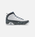 Air Jordan 9 Retro Flint Grey and French Blue Men's Lifestyle Shoes - White / French Blue / Flint Grey